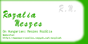 rozalia meszes business card