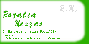 rozalia meszes business card